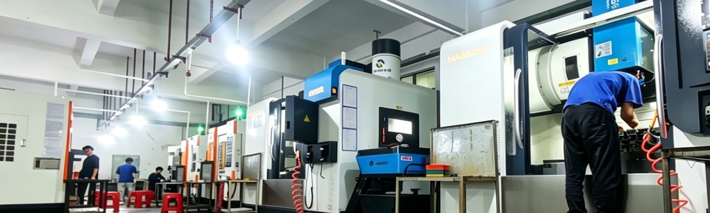 Custom CNC machining services and precision manufacturing workshop at HUAHANG